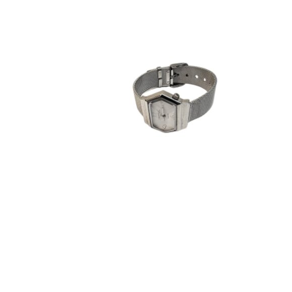 Capezio -Watch, Hexagonal, Metal Mesh Strap, Timepiece // A0004
